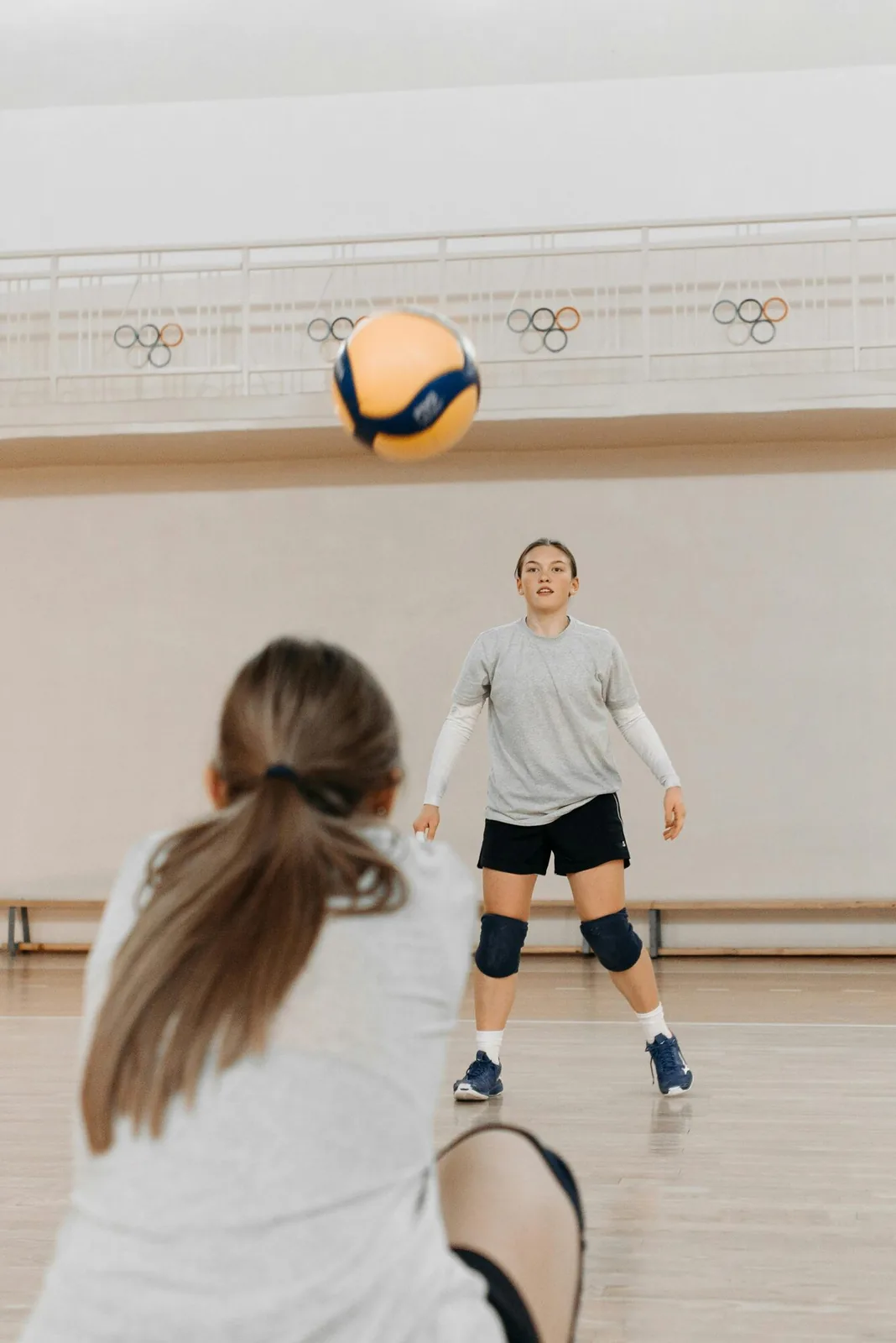 Athletes training during a volleyball camp